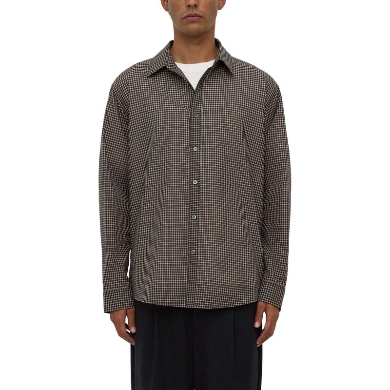Assembly Label Alta Check Long Sleeve Shirt Brown/Black image number 0